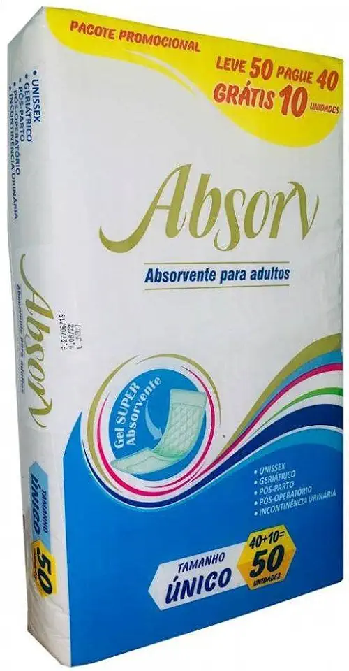ABSORVENTE GERIATRICO ABSORV C/50 UNID.