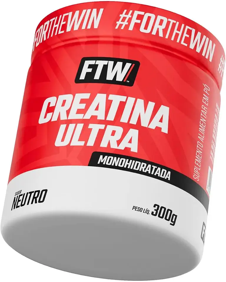 Creatina Monohidratada com Maltodextrina Pote Ultra 300g em Pó FTW, Suplemento Alimentar, Sem Sabor