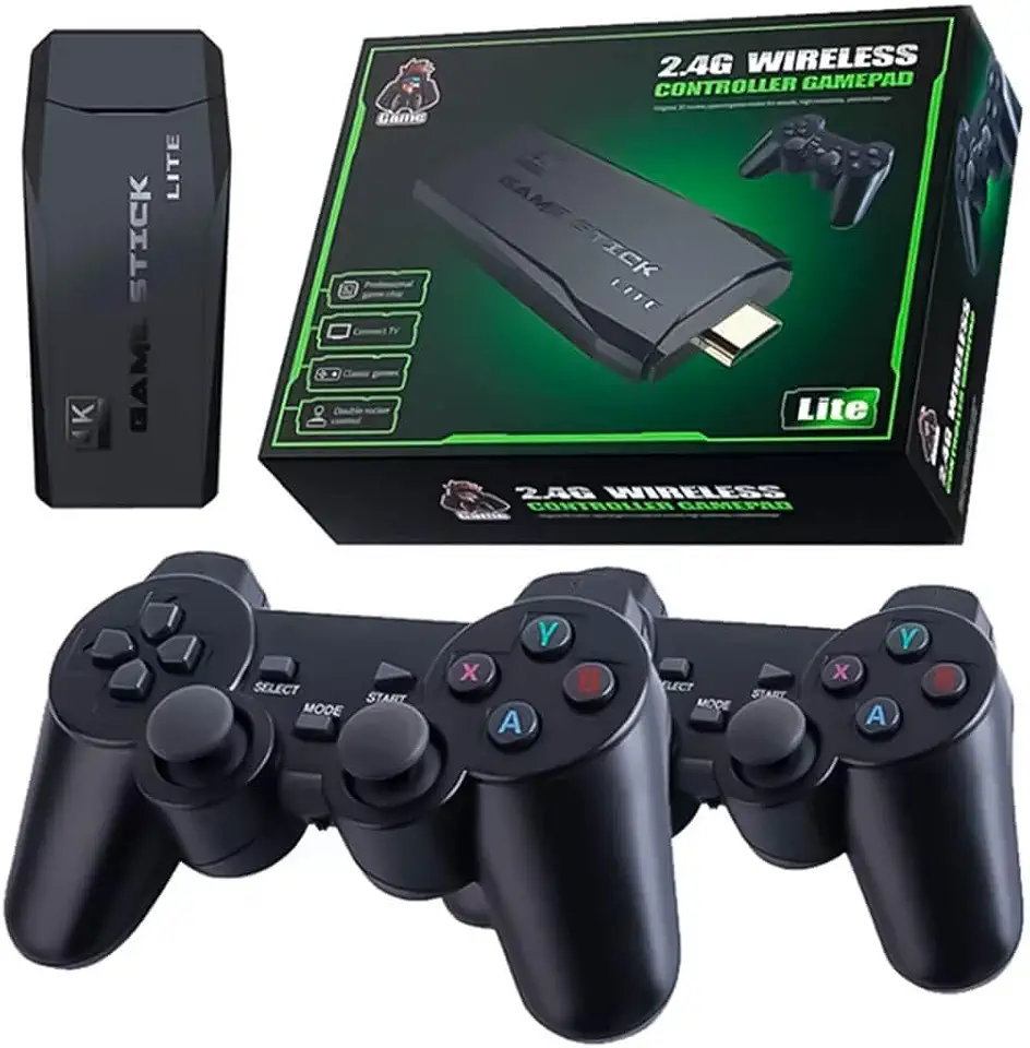 INSYOO Video Game Stick Lite Retro 2 Controles Sem Fio 10mil Jogos for Adult and Children