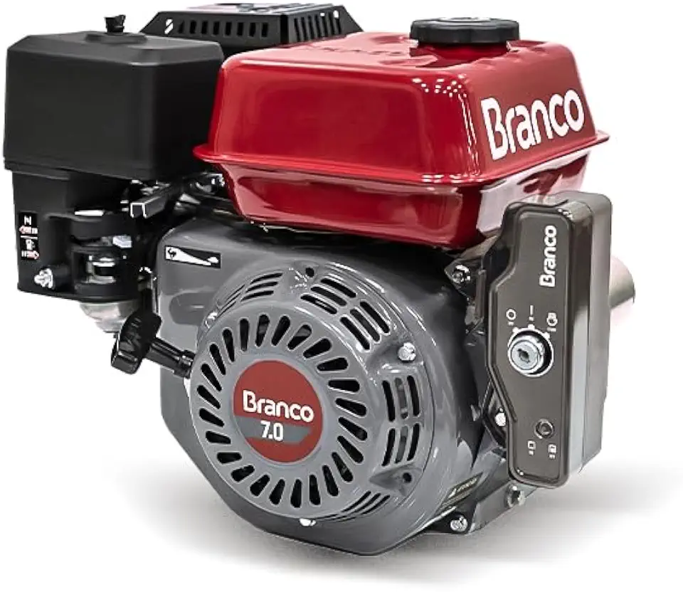 Motor Gasolina 7,0cv Eixo H Partida Elétrica com Alerta B4t-7.0h Branco