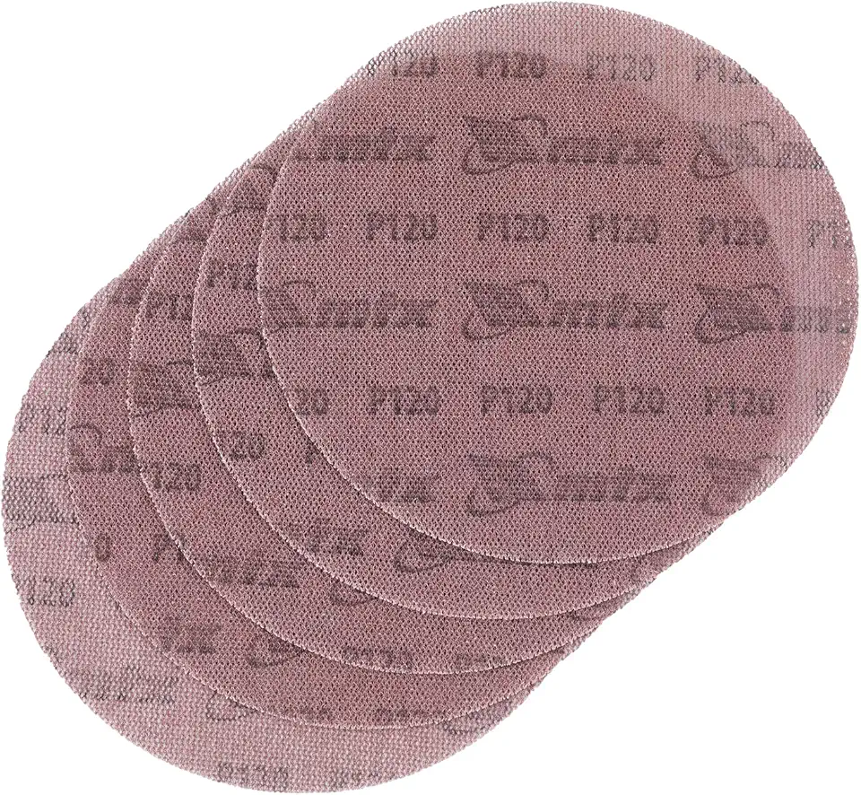 MTX Disco de Lixa com Velcro P120 (150 mm), 5 Peças, Lixa Abrasiva de Alta Resistência para Madeira, Metal e Diversas Superfícies