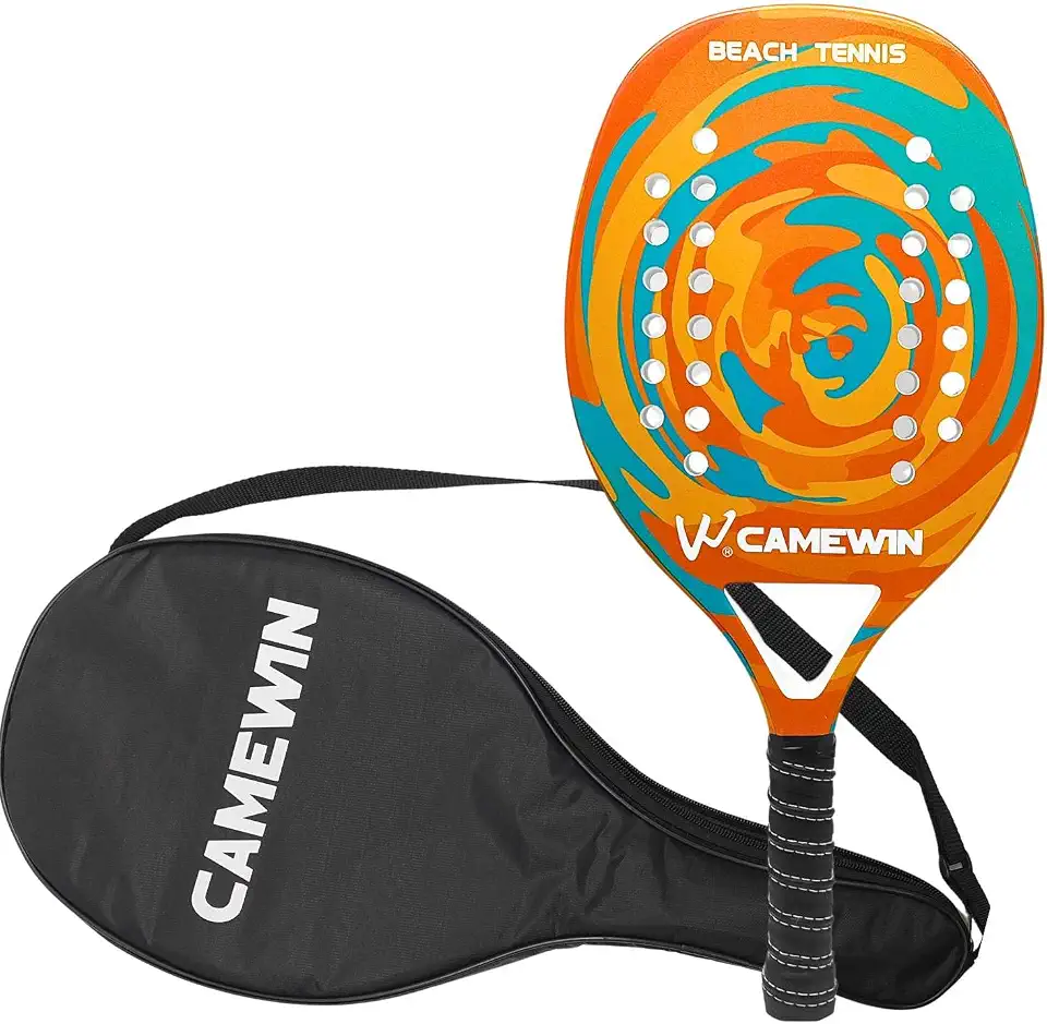 Raquete de Beach Tennis Profissional de Fibra de Carbono 400601