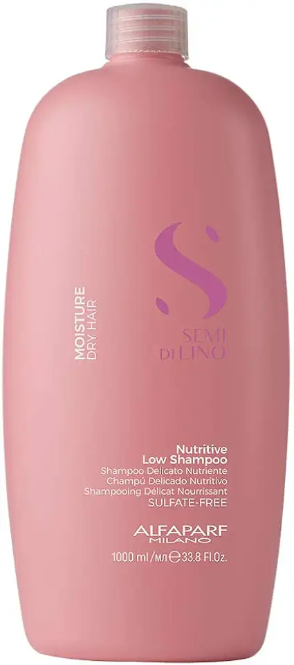 Alfaparf Milano Semi Di Lino Moisture Nutritive Sulfate Free Shampoo para cabelos secos - Sem parabenos e sem parafina - Seguro para cabelos com coloração - Qualidade de salão profissional 1L