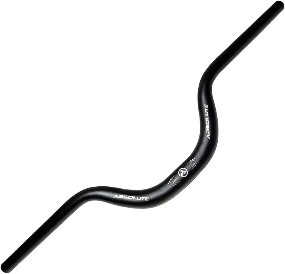 Guidão Alto Absolute Nero 80mm Para Bicicleta Mountain Bike HB-002 MTB Bmx 31.8 720mm Alumínio Preto Curvo