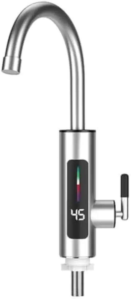 Torneira Elétrica Com Visor de Temperatura Regulagem e Giratória 360° Aço Inoxidável(220v)