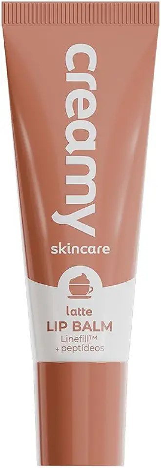 Creamy Skincare Lip Balm Latte 10g | Hidratação Intensa, Efeito Pump Volumizador, Suaviza Linhas, Textura Confortável, Ácido Hialurônico | Todos os Tipos de Pele