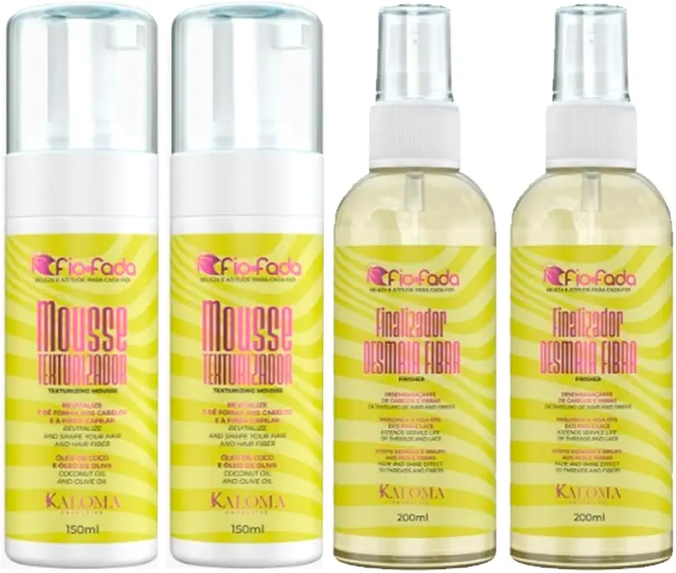 Kit Com 2 Mousses + 2 Desmaia Fibra Para Tranças E Penteados