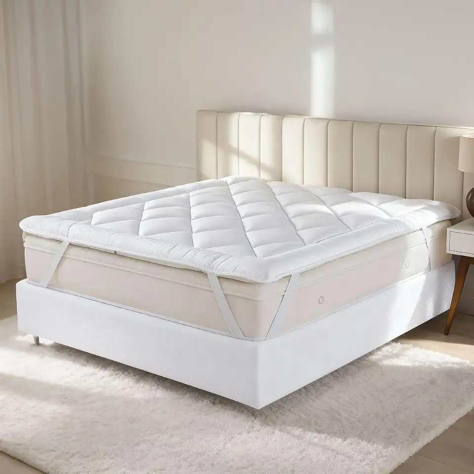 Pillow Top Casa Dona Extra Macio 5cm Tecido Premium 400 Fios Antialérgico e Antiácaro Fixação com Elástico Upgrade para Seu Colchão (Queen)