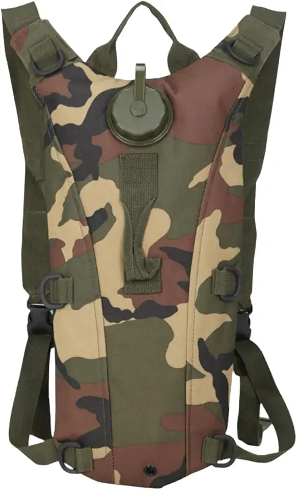 Mochila Hidratação Tática Com Refil D'água 3 Litros Bicicleta Térmica Bike Ciclismo Trilha Corrida Cor Camuflado Verde Exercíto Brasileiro