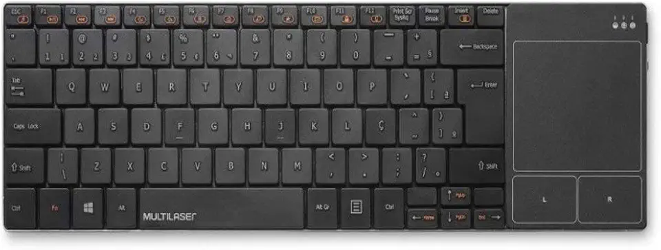 Teclado para Smart TV sem Fio com Touch Pad, Multilaser, Windows, Preto