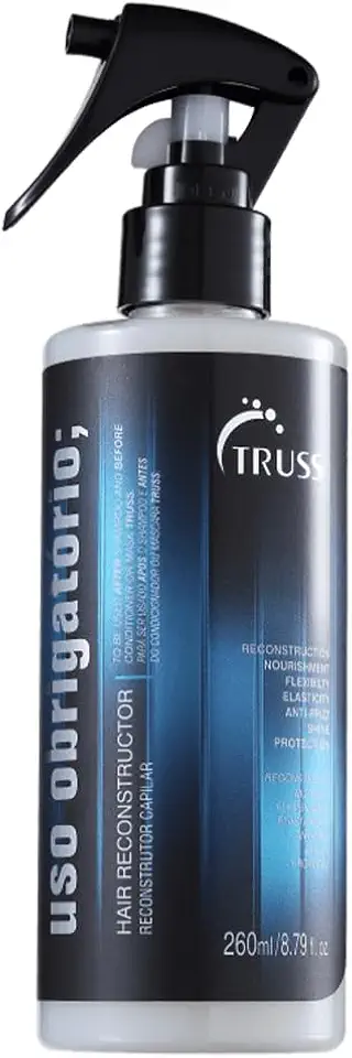 Truss Reconstrutor Uso Obrigatório | Tratamento Capilar com Proteção Térmica, Brilho e Redução de Quebra | 260ml