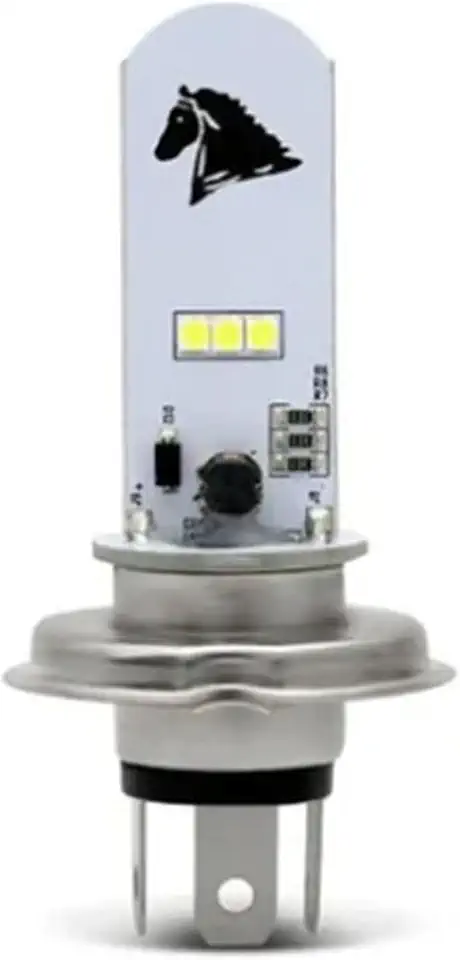 Lâmpada Farol LED Super Branca H4 8000k Cavalinho Carro Moto