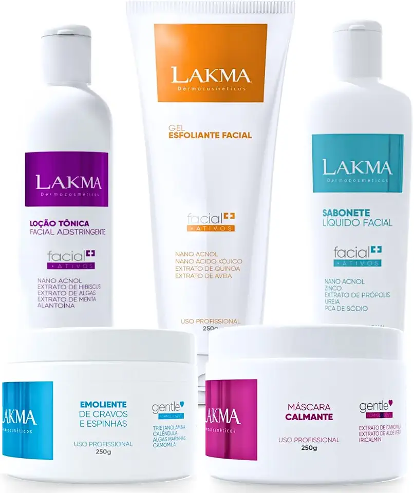 Kit Limpeza de Pele Lakma (5 itens)