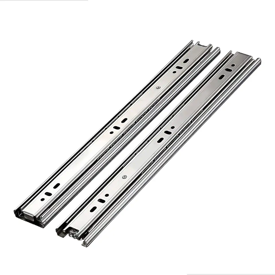 2 Corrediça Telescópica Light 40cm Zincada H35 Trilha Para Gaveta Armário Gavetas 30kg 1 Par 400mm