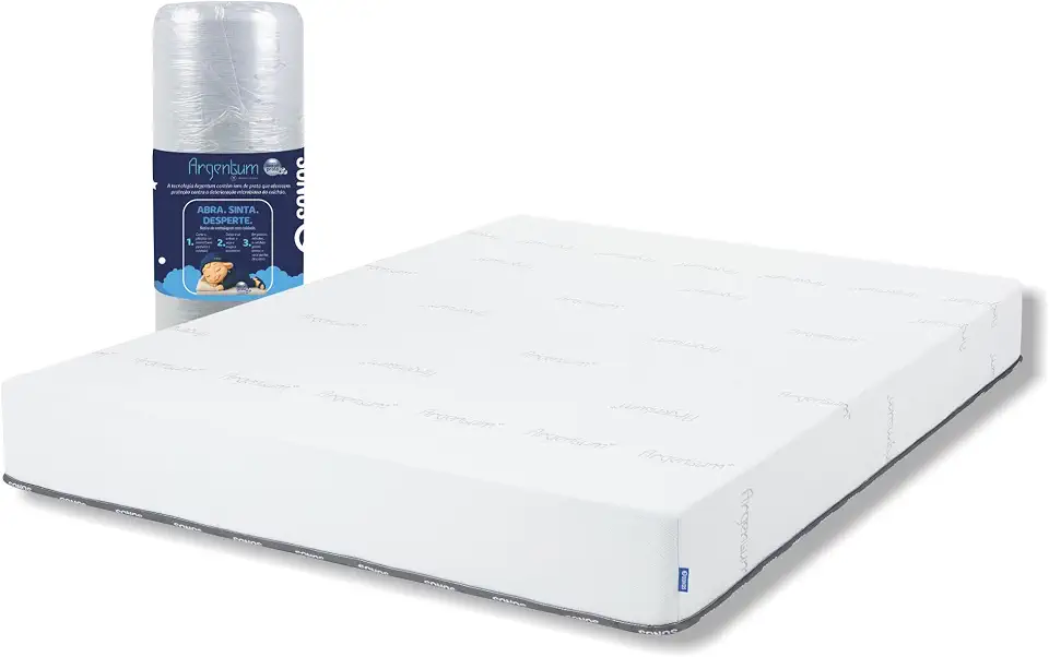 Colchão Sonos Sense Argentum Casal Ortopédico Espuma D33 138x188x19 a Vácuo