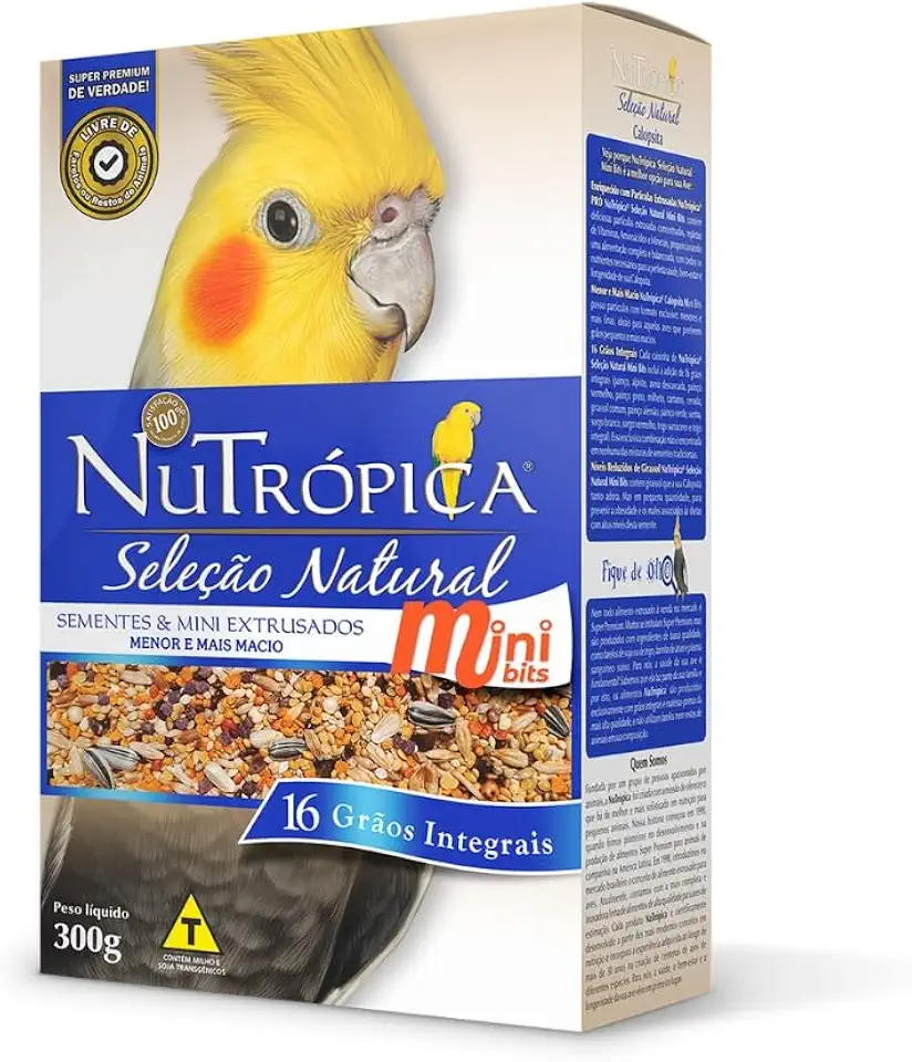 Ração Para Calopsita Seleção Natural Mini Bit 300g Nutrópica
