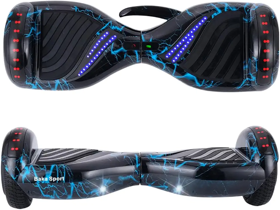 Hoverboard Baka Sport 6,5" Skate Elétrico com Bluetooth e Caixa de Som (PRETORAIO)