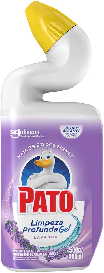 Pato Limpador Sanitário Gel Desinfetante, Lavanda, Limpeza Profunda, 500ml