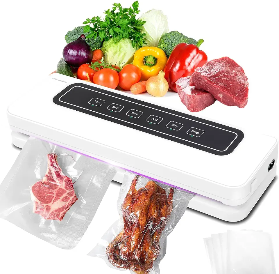 Seladora Vacuo 110V-220V, Esterilização por Ultravioleta, Seladora Embaladora, Selar vários Sacos Ao Mesmo Tempo, Carnes Empacotadora, Seladora a Vacuo de Embalagens, Vácuo