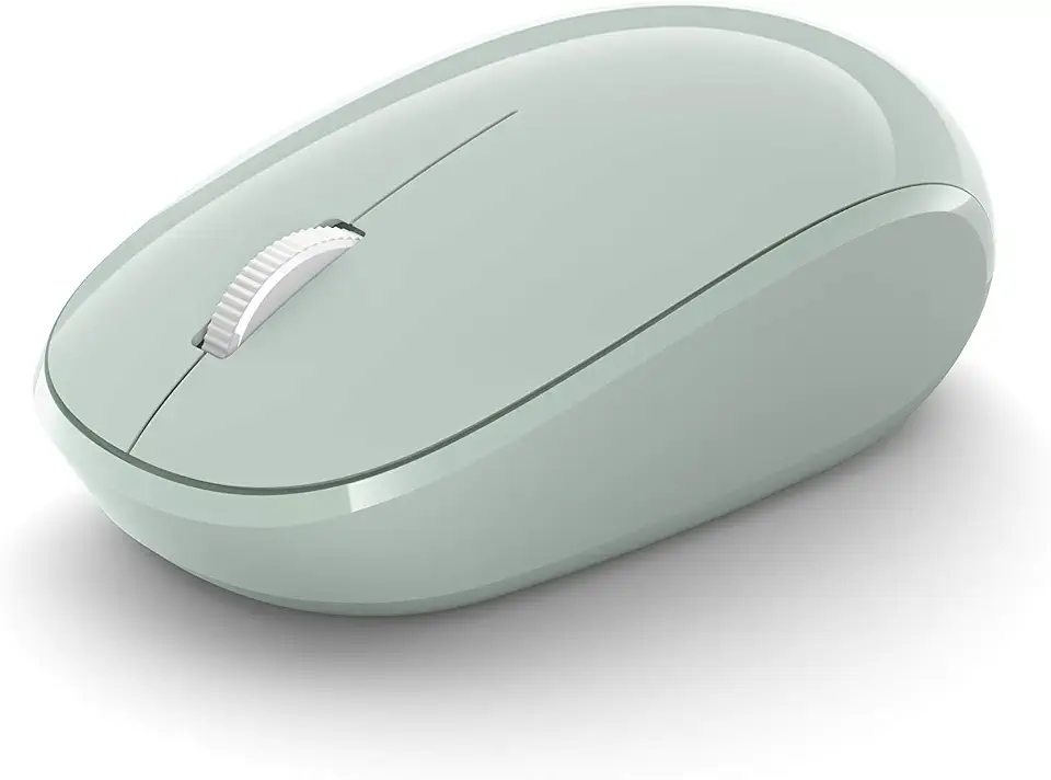 Microsoft Mouse Bluetooth - menta. Design confortável, uso direito/esquerdo, roda de rolagem de 4 vias, mouse bluetooth sem fio para PC/laptop/desktop, funciona com computadores Mac/Windows