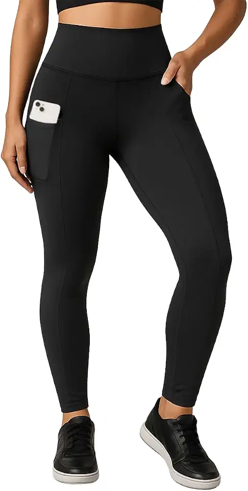 Calça Legging Feminina Fitness Cintura Alta Com Bolso Para Academia e Treino