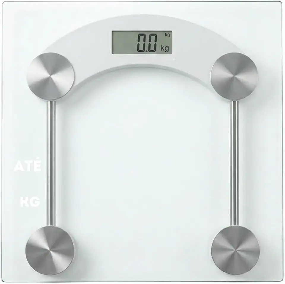 Balança Digital Vidro Para Banheiro e Academia Corporal 180kg Eletrônica LCD