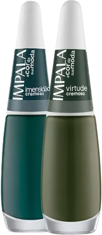 Kit 4 Esmalte Impala Tons Verde Cremosos (Imensidão e Virtude)