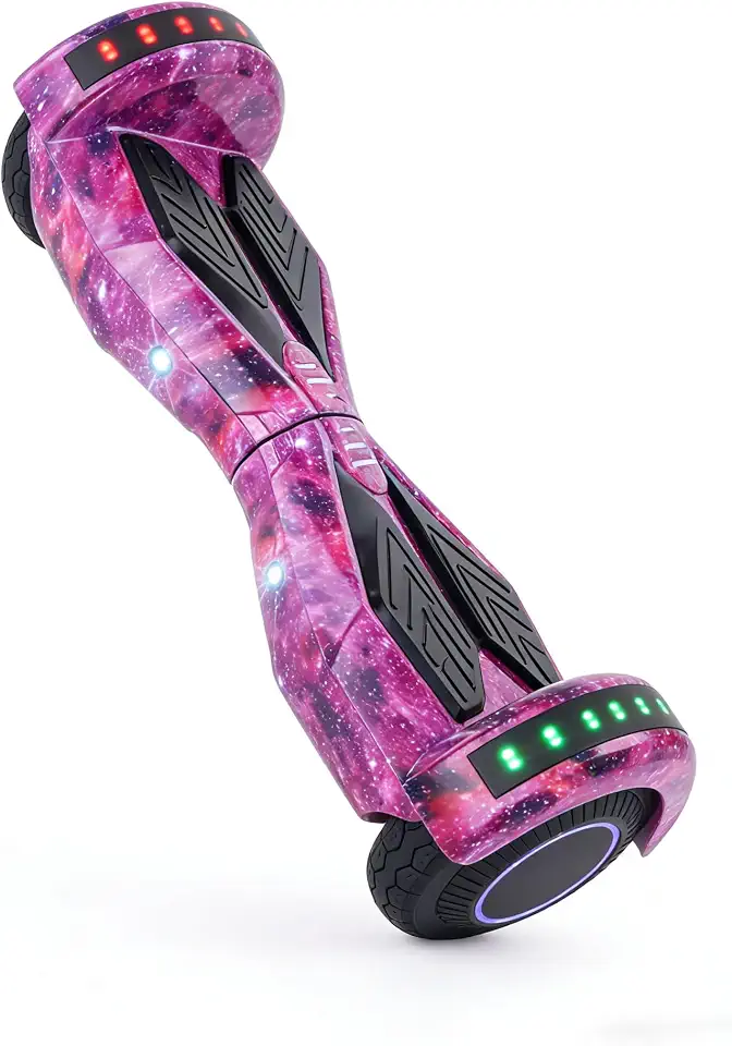 Hoverboard com Music Speaker e LED Front Lights All Terrain 8" (ROXO)