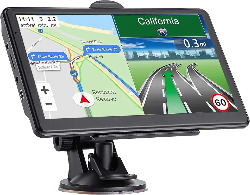 Navegador GPS para Carro, Caminhão e RV, GPS com Tela Sensível ao Toque de 7 Polegadas com Mapas de 2026, Atualizações Gratuitas Vitalícias, Navegação por Voz Passo a Passo