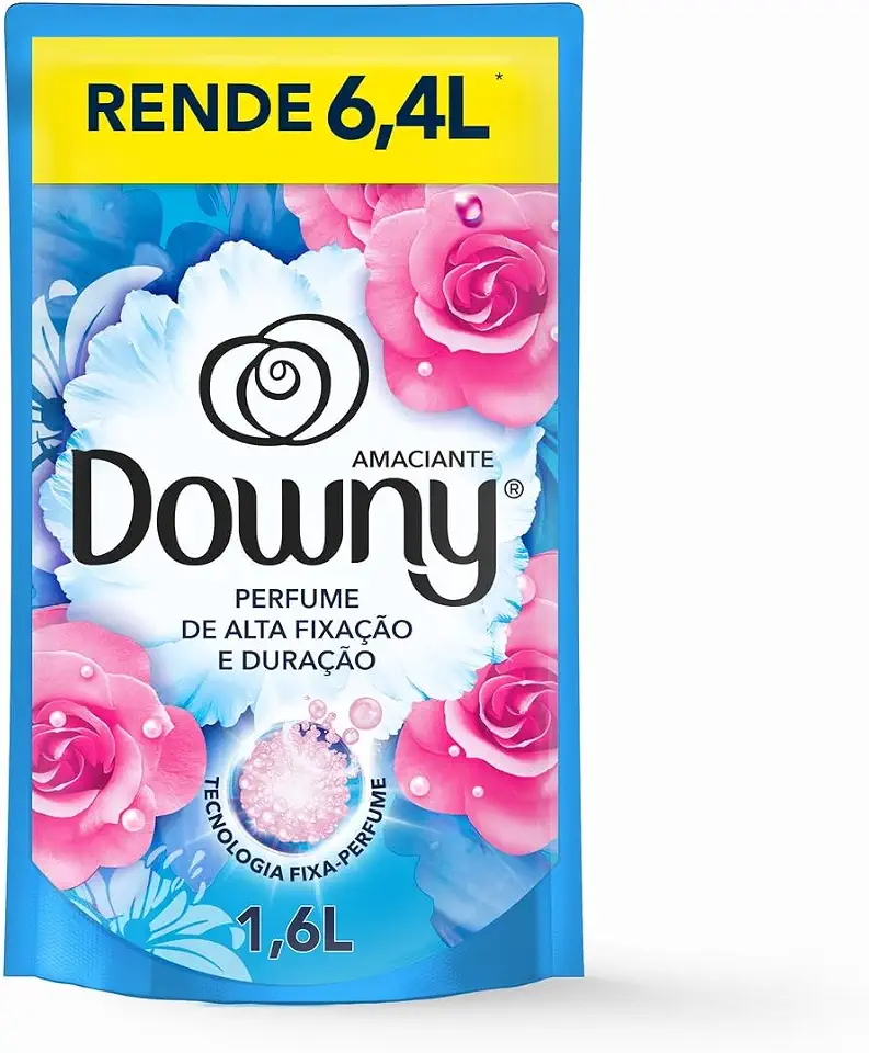 DOWNY Amaciante Concentrado Brisa de Verão 1.6L, Rende 6.4L, Perfume que Dura