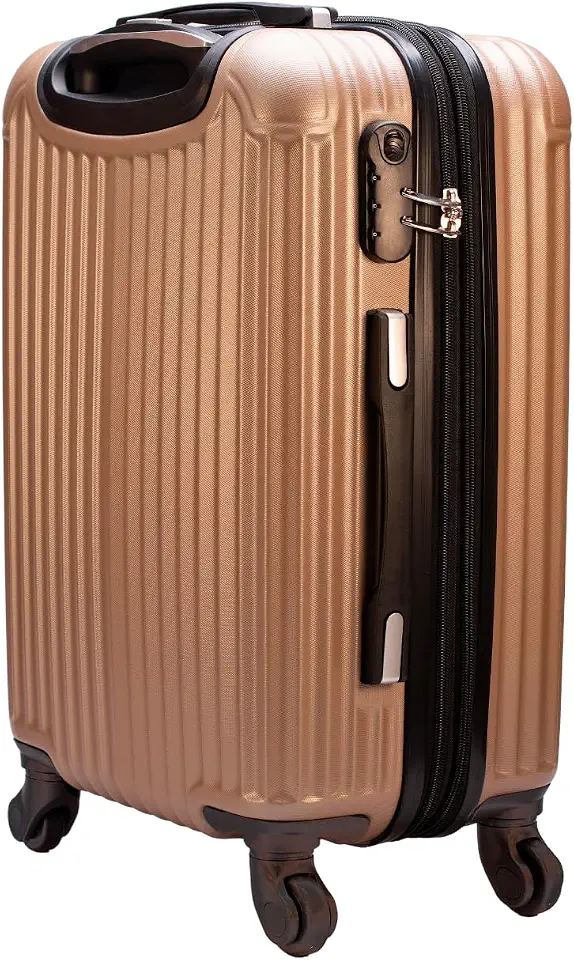 Mala de Viagem de Bordo Abs 10kg Expansiva ANAC 360 Graus com Senha (Caqui)