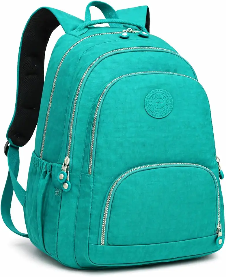 Mochila Grande 30L Nylon Impermeável Feminina Masculina Escolar Juvenil Notebook 15" — Mochila Preta Resistente com Múltiplos Bolsos, Leve, Casual e Reforçada para Escola e Viagens