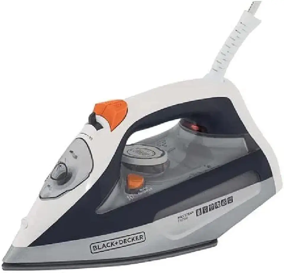 BLACK+DECKER Ferro de Passar Roupa com Vaporizador FX3100 Preto Branco e Cinza 110V