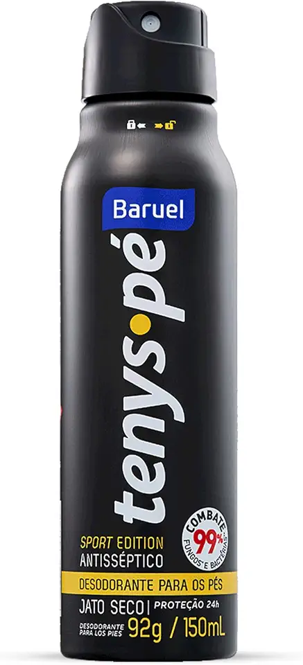 Tenys Pé Baruel Sport Edition Jato Seco 92g - Desodorante para os pés