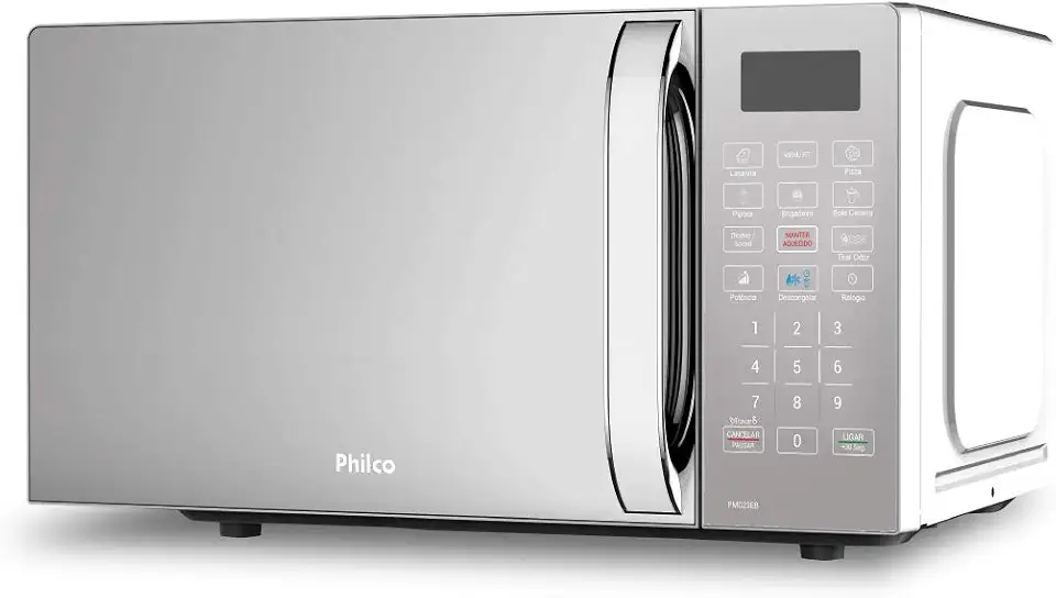 Micro-ondas Philco 20L Espelhado Limpa Fácil Menu FIT PMO23E 127V