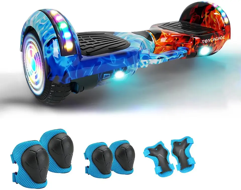 Hoverboard Elétrico FINYQBET, Roda 6.5", Bateria 4400mAh, 15km/h, 120kg Máx, Bluetooth, LED, Autobalanceamento, Adultos e Crianças