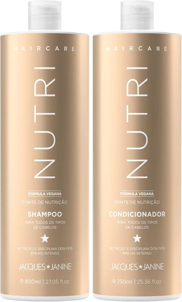 Jacque Janine Kit Hair Care Nutri Shampoo 450Ml E Condicionador 440Ml