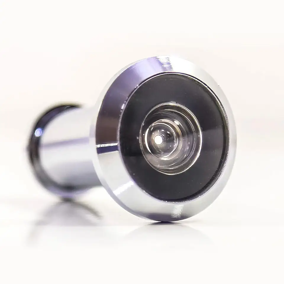 Olho Mágico Visão 200 Cromado Zamak Graus Visor de Porta Portas com Espessura de 33mm a 50mm
