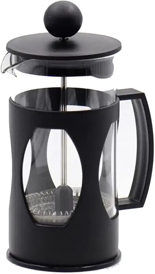 Mimo Style Cafeteira Prensa Francesa, Com Haste e Alça, Resistente, Suporta Altas e Baixas Temperaturas (-20 °C a 180 °C), Excelente Sistema de Filtragem (600ml)