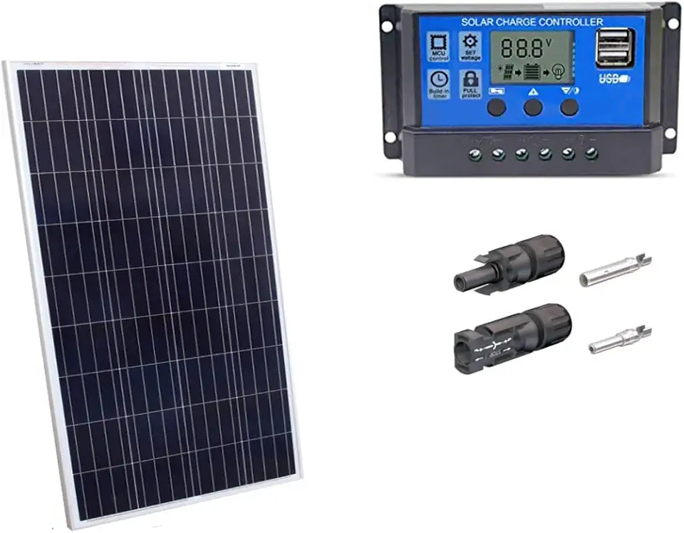 Kit Painel Placa Energia Solar 100w Controlador 30a E Mc4