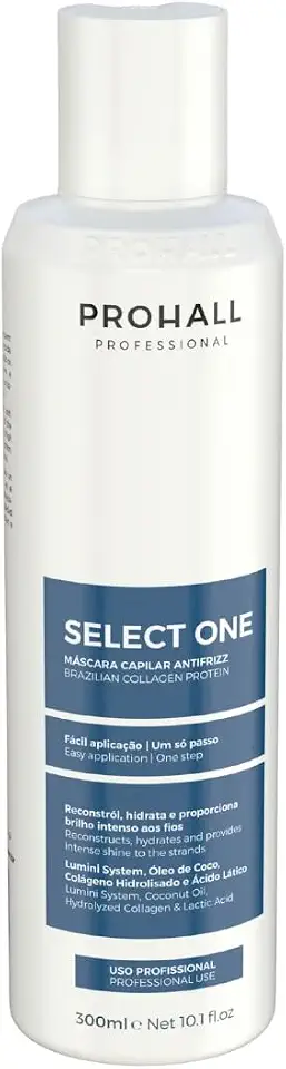 Progressiva Sem Formol Prohall Select One 300ml - Alinhamento Capilar, Liso Intenso e Brilho Espelhado - Tratamento Capilar