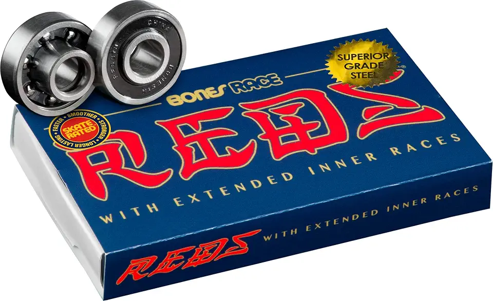 Rolamentos para skate Bones Race Reds, pacote com 8
