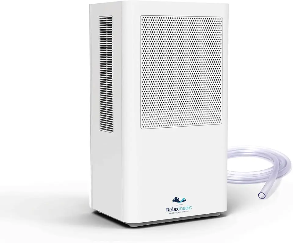 Desumidificador Ar Ambiente Elétrico Portátil Pure Ion Antimofo Max Bivolt - Reservatório de 3 Litros - Relaxmedic