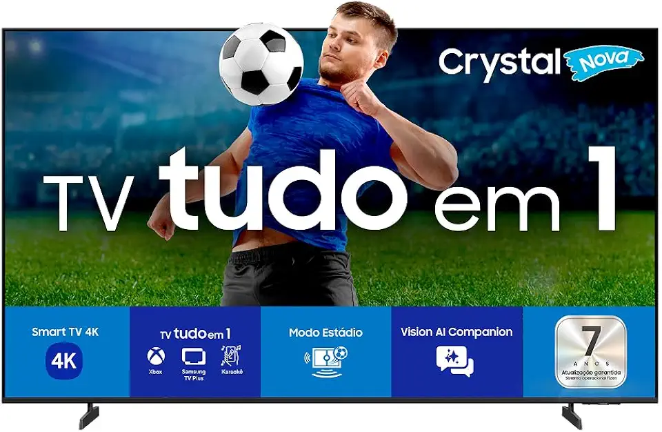Samsung Smart TV 70" Crystal UHD 4K U8500F 2025, Xbox Cloud Gaming, Canais Gratuitos, 7 Anos de Atualização, AI Energy Mode, Alexa integrada