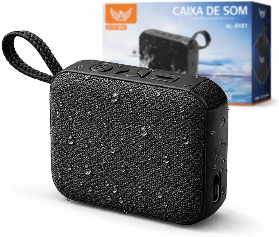 Caixa de Som Portátil GO 5W Impermeável, Conexão USB, Bluetooth, Cabo P2, Som Limpo e Potente, Cartão de Memória, Som Alto e sem Ruídos Prova D'água e Poeira