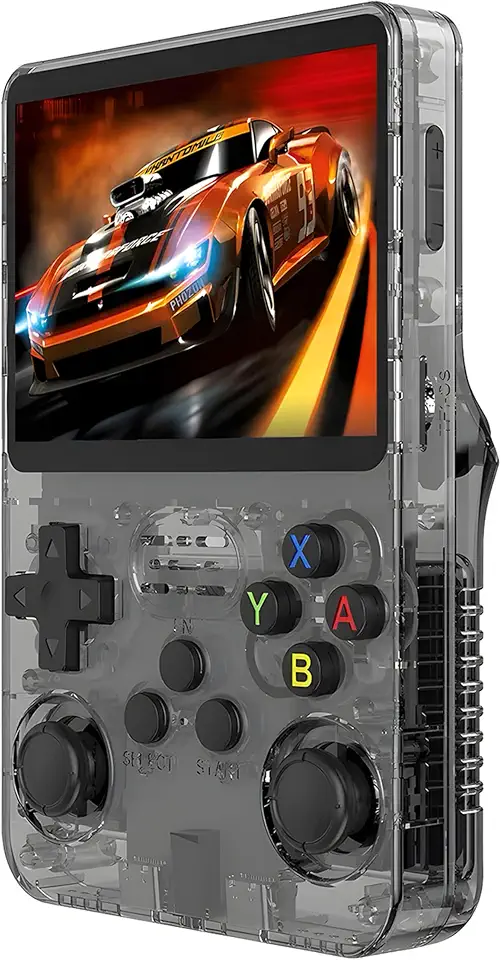 Sistema de Entretenimento Portátil Estação de Jogos Console Retro Design Ergonômico 640x480 Quad-Core 64GB (Preto)