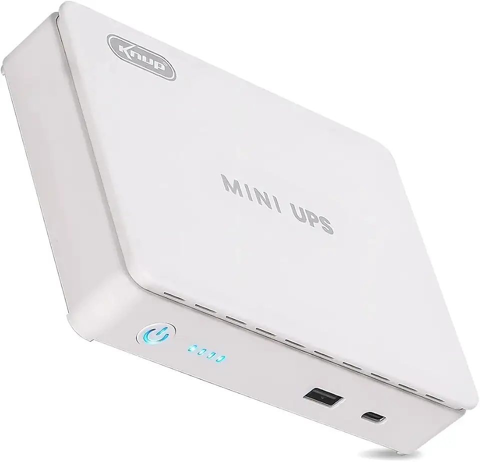 Mini Nobreak UPS 35W USB Type-C Poe Bivolt 100/240V Backup de Energia para Roteador Wi-Fi Câmeras