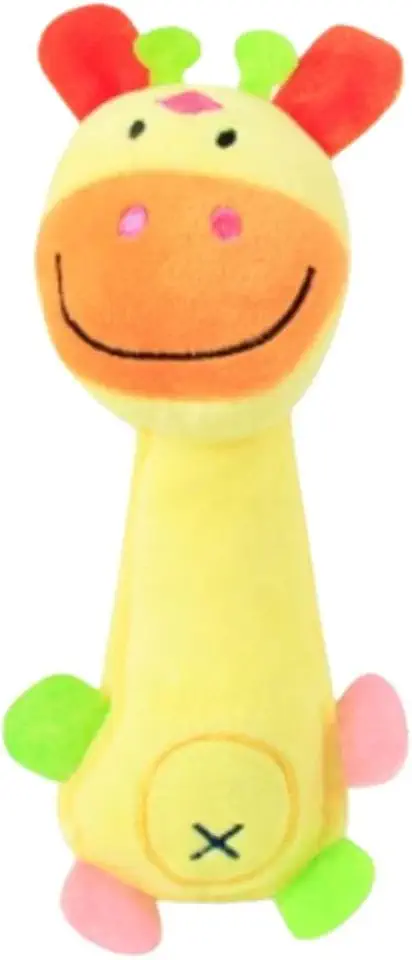 GIRAFA MACACO PORCO Brinquedo de Pelúcia Pet para Cachorro e Gato com Apito (GIRAFA AMARELA)