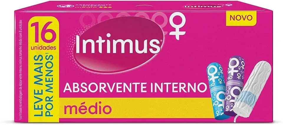 Absorvente Interno Intimus® Discreto Médio - 16 un