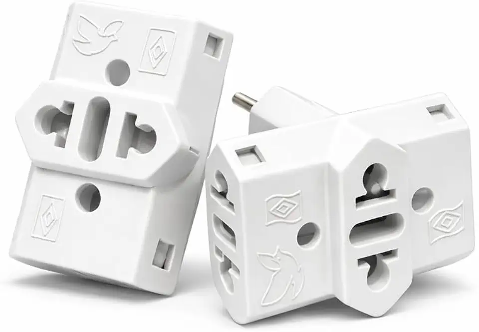 Kit 2 Adaptadores Benjamin Tipo T3 Entradas Bivolt 110V/220V Extensor de Tomada Padrão Brasileiro 10A, Plug Chato e Redondo, Compacto e Funcional